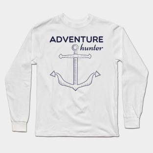 Adventure Hunter Anchor Sketch Long Sleeve T-Shirt